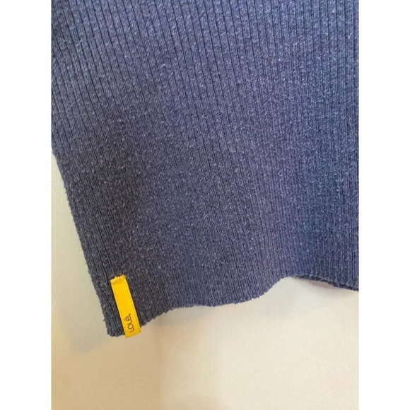 Lolë Lole Womens Sz Large Long Sleeve Mesh Knit V-Neck Navy Pullover Activewear - Picture 9 of 16